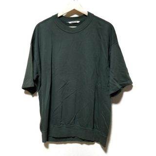 オーラリー(AURALEE)のAURALEE(オーラリー) 半袖カットソー サイズ3 L メンズ美品  - ダークグリーン クルーネック(Tシャツ/カットソー(半袖/袖なし))