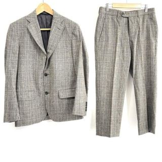 ブルックスブラザース(Brooks Brothers)のBrooksBrothers(ブルックスブラザーズ) シングルスーツ メンズ - アイボリー×黒×ベージュ チェック柄/Own Make(セットアップ)