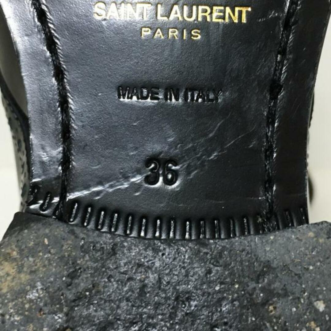 SAINT LAURENT PARIS(サンローランパリ) シューズ 36 レディース - 500186 黒 アウトソール張替済 エナメル（レザー） レディースの靴/シューズ(その他)の商品写真