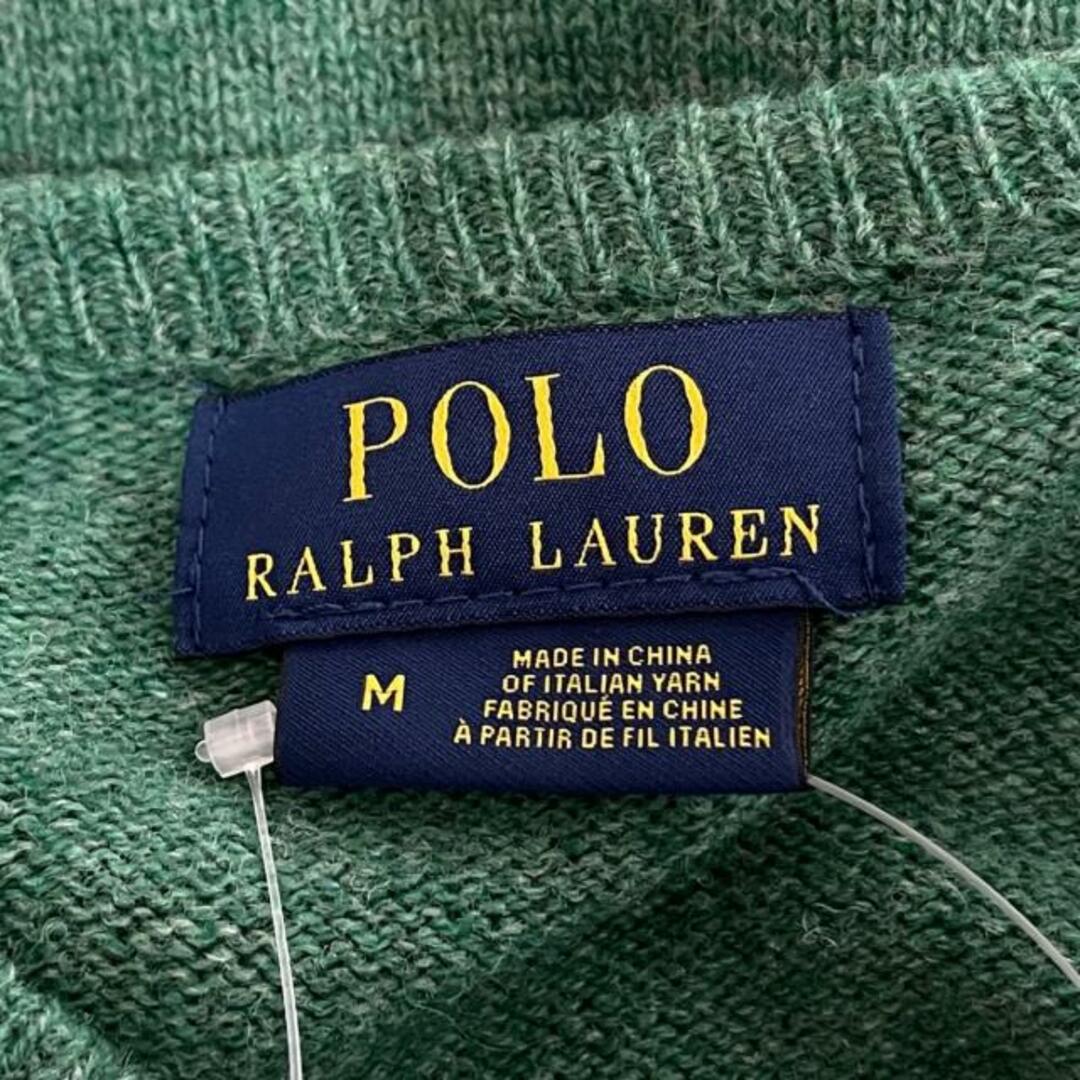 POLO RALPH LAUREN(ポロラルフローレン)のPOLObyRalphLauren(ポロラルフローレン) 長袖セーター サイズM メンズ美品  - グリーン クルーネック メンズのトップス(ニット/セーター)の商品写真