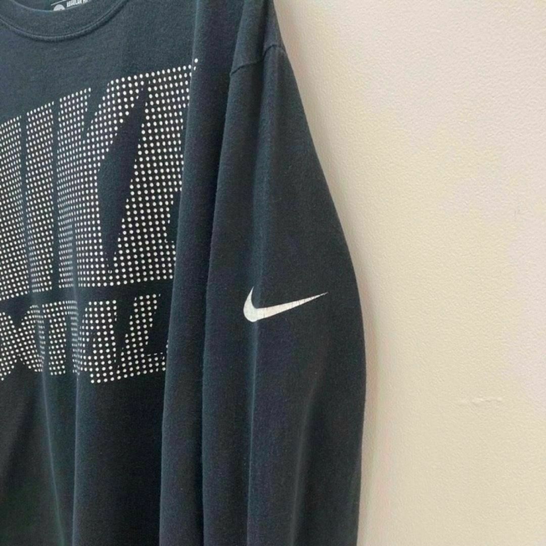 NIKE(ナイキ)の【美品】古着　NIKE ナイキ　ロンT ビッグロゴ　メンズ　M ブラック メンズのトップス(Tシャツ/カットソー(七分/長袖))の商品写真