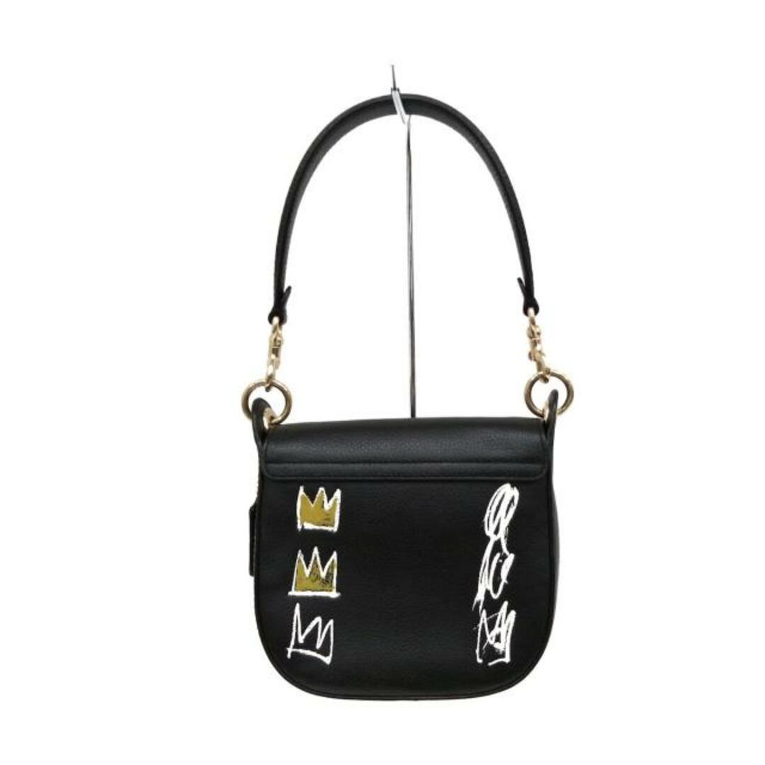 COACH(コーチ)のCOACH(コーチ) ハンドバッグ - C5663 黒×レッド×イエロー JEAN-MICHEL BASQUIAT/バスキア レザー レディースのバッグ(ハンドバッグ)の商品写真