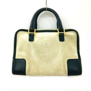 ロエベ(LOEWE)のLOEWE(ロエベ) ハンドバッグ新品同様  アマソナ28 ベージュ×黒 スエード×レザー(ハンドバッグ)