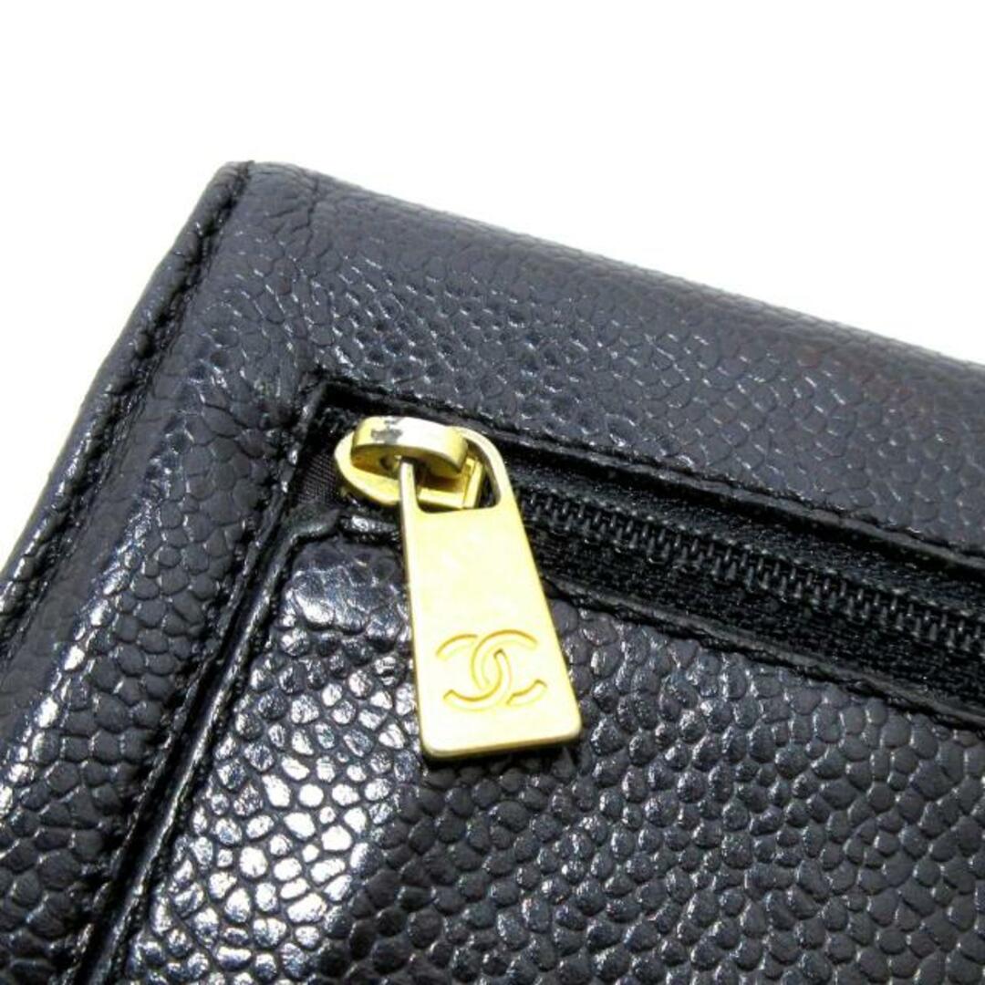 CHANEL(シャネル)のCHANEL(シャネル) 3つ折り財布 - A13225 黒 ココマーク/ゴールド金具 キャビアスキン レディースのファッション小物(財布)の商品写真