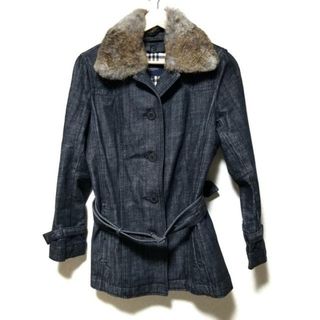 Burberry LONDON(バーバリーロンドン) コート サイズ42 XL レディース美品  - 黒 長袖/デニム/オールシーズン(その他)