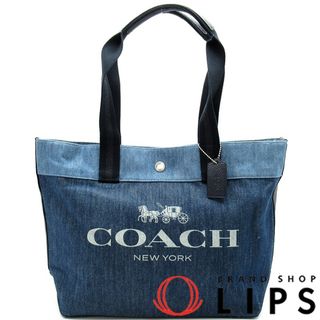 コーチ(COACH)のコーチ デニム キャンバストート  91131 デニム レディーストートバッグ
 ブルー【中古】(トートバッグ)