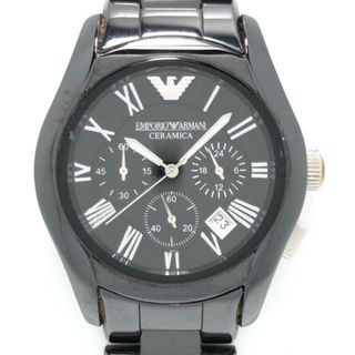 エンポリオアルマーニ(Emporio Armani)のEMPORIOARMANI(アルマーニ) 腕時計 AR-1400 メンズ クロノグラフ 黒(その他)