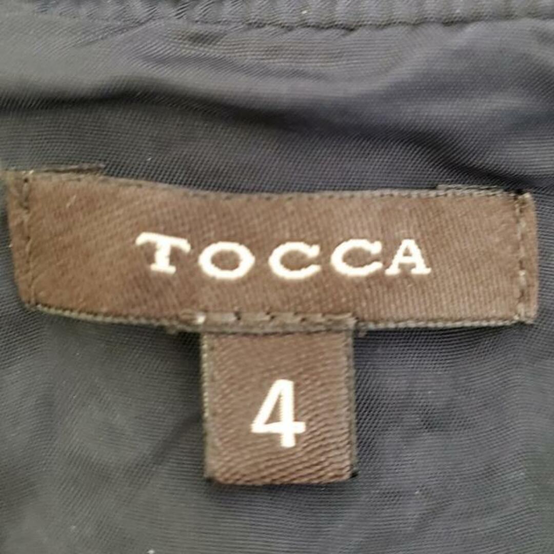 TOCCA(トッカ)のTOCCA(トッカ) ワンピース サイズ4 S レディース 黒×ダークネイビー リボン/長袖/ひざ丈 レディースのワンピース(その他)の商品写真