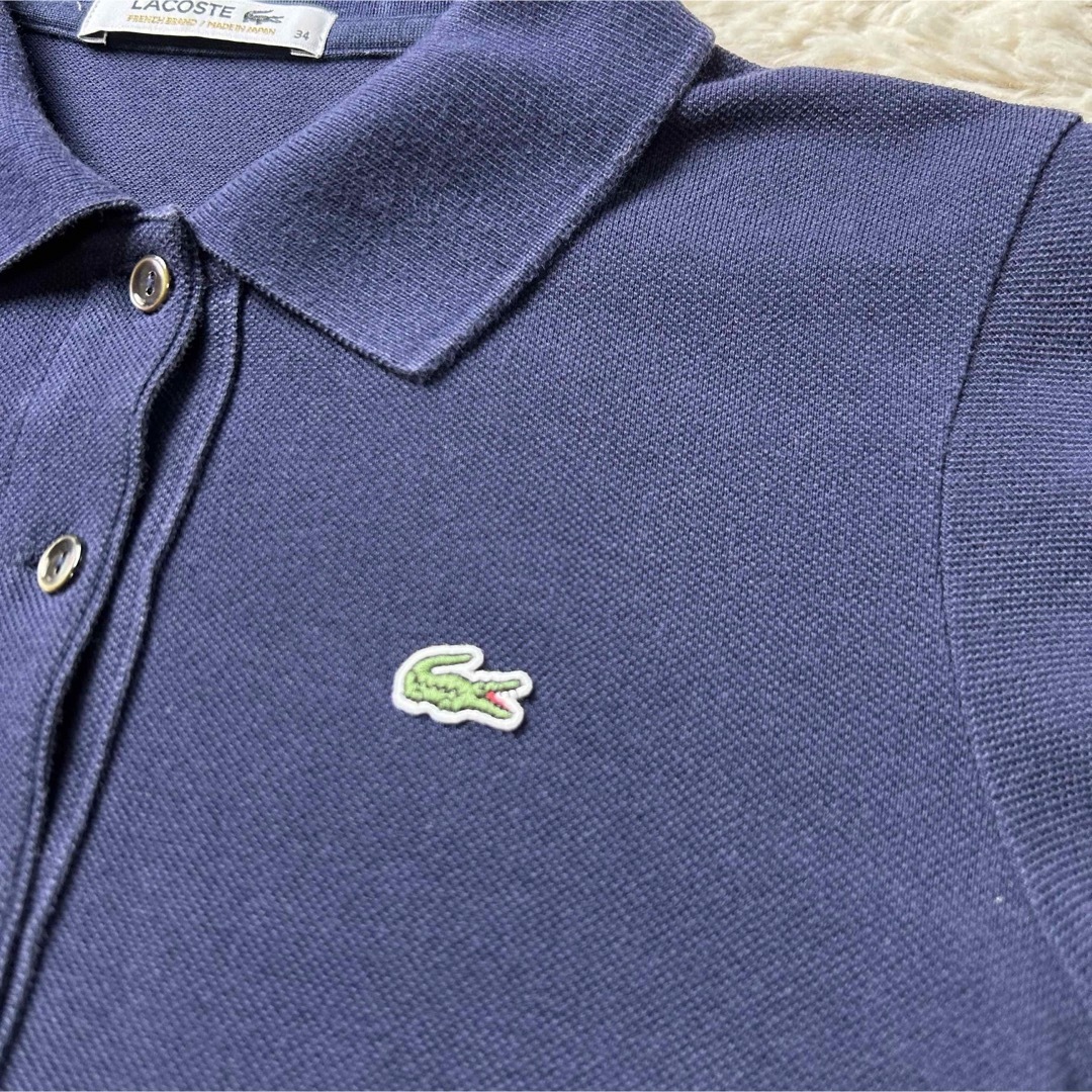 LACOSTE(ラコステ)のLACOSTEラコステ　レディース　半袖ポロシャツ　34  ネイビー レディースのトップス(ポロシャツ)の商品写真