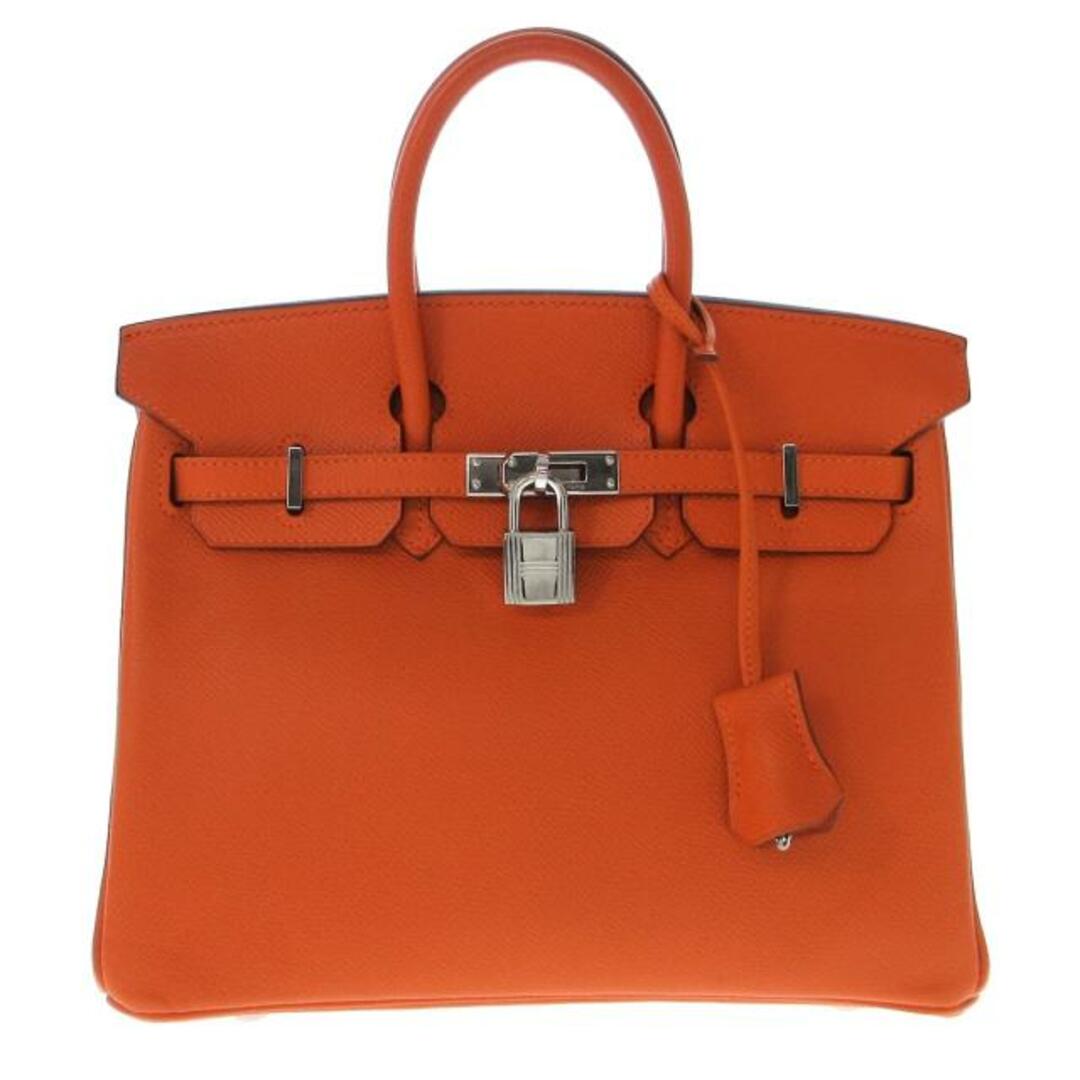 Hermes(エルメス)のHERMES(エルメス) ハンドバッグ バーキン25 オレンジ シルバー金具 ヴォーエプソン レディースのバッグ(ハンドバッグ)の商品写真