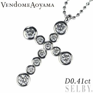 ヴァンドームアオヤマ(Vendome Aoyama)のヴァンドーム青山 Pt950/ Pt850 ダイヤモンド ペンダントネックレス 0.41ct クロス(ネックレス)