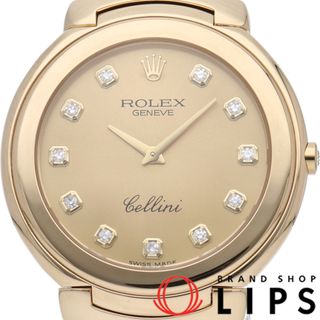 ロレックス(ROLEX)のロレックス チェリーニ メンズ時計 11Pダイヤ Cellini 6623/8(N) 箱 保証書 K18YG/革 メンズ時計 シャンパンカラー 仕上げ済 1991年 美品 【中古】(その他)