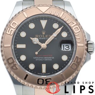 ロレックス(ROLEX)のロレックス ヨットマスター 37 Yacht Master 37 268621(ﾗﾝﾀﾞﾑ) 箱 保証書 K18PG/SS ユニセックス時計 ブラック 美品 【新品】(腕時計)