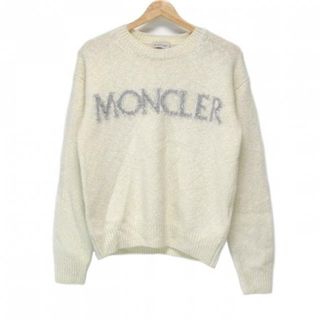 モンクレール(MONCLER)のMONCLER(モンクレール) 長袖セーター サイズXS レディース GIROCOLLO TRICOT I20939C00003 アイボリー×シルバー ロゴ(ニット/セーター)