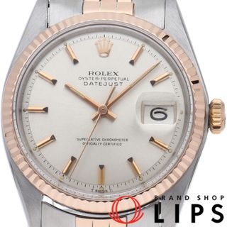 ROLEX - ロレックス デイトジャスト メンズ時計 トリチウム 希少 ピンクゴールド アンティーク Datejust Mens 1601(3) K18PG/SS メンズ時計 シルバー 仕上げ済 1970年 美品 【中古】