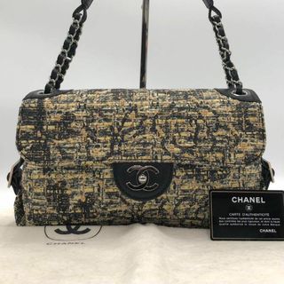 シャネル(CHANEL)の［極上］シャネル　アイコンプリント　カメリア　ツイード　チェーンショルダーバッグ(ショルダーバッグ)