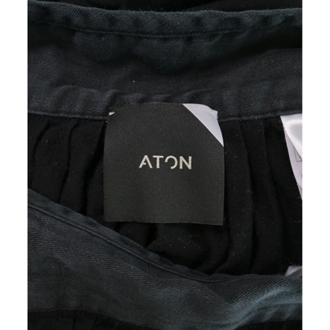 ATON(エイトン)のATON エイトン ロング・マキシ丈スカート 2(M位) 黒 【古着】【中古】 レディースのスカート(ロングスカート)の商品写真