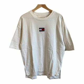 トミージーンズ(TOMMY JEANS)のTOMMY JEANS トミー　Tシャツ ロゴ　プリント　ホワイト　白　M(Tシャツ/カットソー(半袖/袖なし))