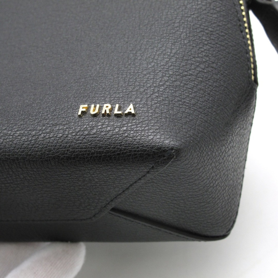 Furla(フルラ)のFurla (フルラ) AMICA アミカ ショルダーバッグ クロスボディ 斜め掛け ポシェット レザー ブラック レディース WE00197 美品 レディースのバッグ(ショルダーバッグ)の商品写真