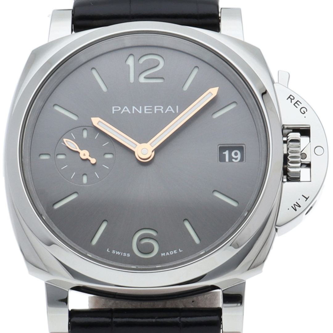 PANERAI(パネライ)のパネライ ルミノール ドゥエ 38mm Luminor Due PAM01247 箱 保証書 SS/革 メンズ時計 グレー 美品 【新品】 メンズの時計(その他)の商品写真