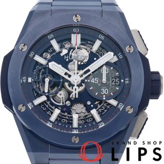 ウブロ(HUBLOT)のウブロ ビッグ バン インテグレーテッド クロノグラフ 42mm ブルーセラミック Big Bang 451.EX.5123.EX 箱 保証書 セラミック メンズ時計 透明 美品 【中古】(その他)