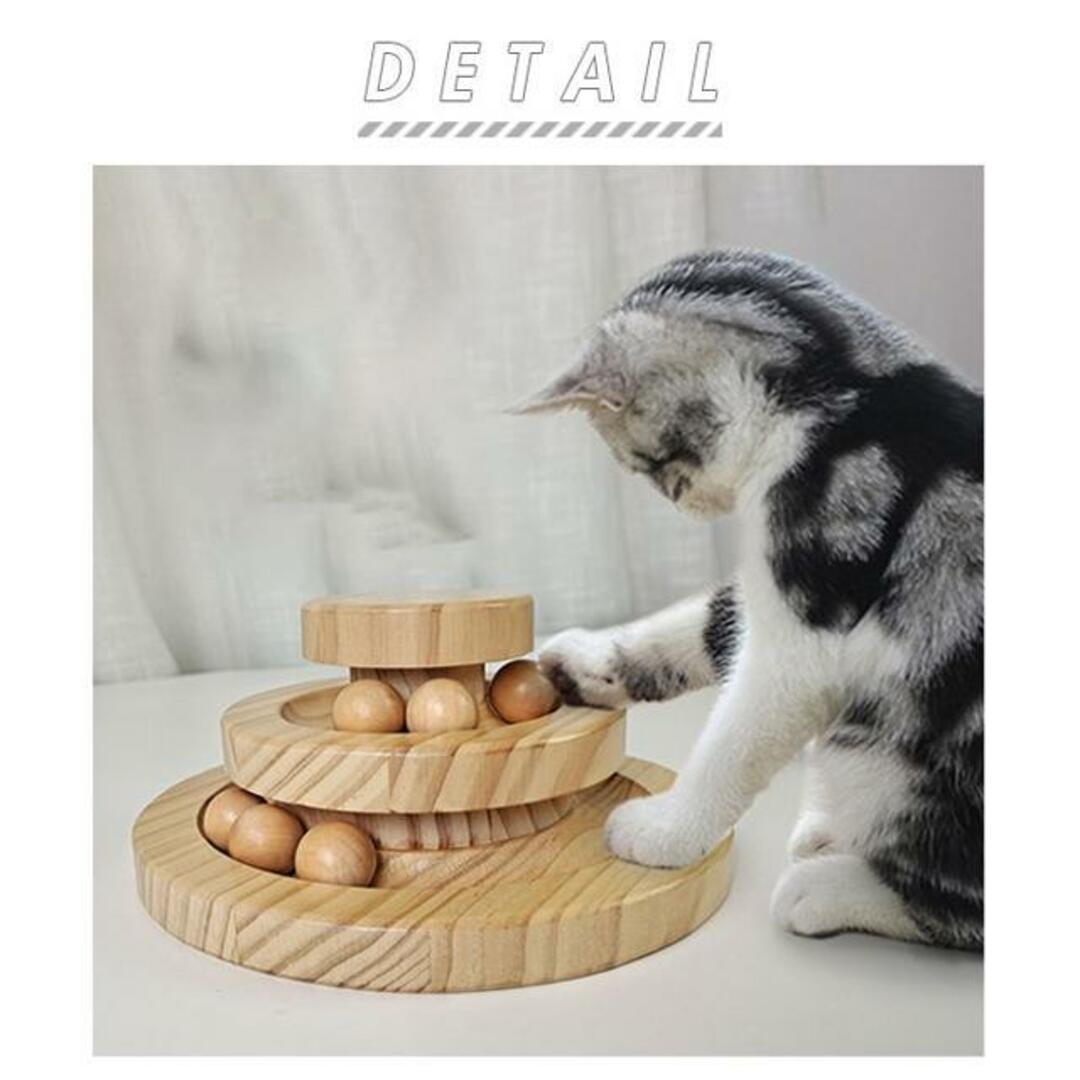 【並行輸入】ペット用木製くるくるボールタワー 65k1x23 その他のペット用品(猫)の商品写真