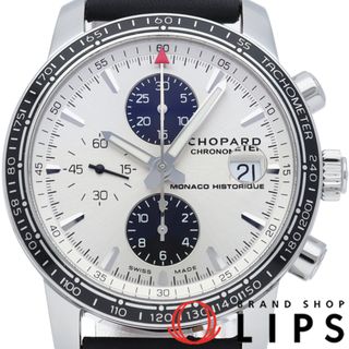 ショパール(Chopard)のショパール グランプリ モナコ ヒストリック 2008 クロノグラフ ウォッチ Grand Prix De Monaco Historique Chronograph 168992-3012 箱 輸出証明書 SS/革 メンズ時計 シルバー 仕上げ済 美品 【中古】(その他)