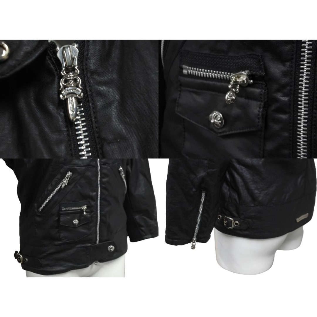 Chrome Hearts(クロムハーツ)の極美品 CHROME HEARTS クロムハーツ MNS HOOD SWTSHRT フーデットジャケット ブラック コットンリネン サイズS 中古 62660 レディースのジャケット/アウター(その他)の商品写真