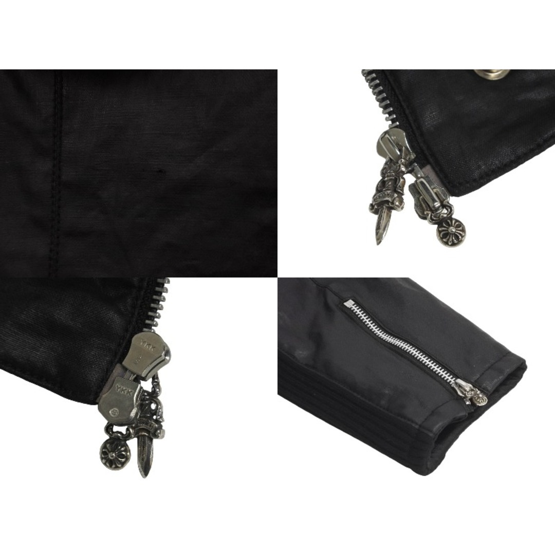 Chrome Hearts(クロムハーツ)の極美品 CHROME HEARTS クロムハーツ MNS HOOD SWTSHRT フーデットジャケット ブラック コットンリネン サイズS 中古 62660 レディースのジャケット/アウター(その他)の商品写真