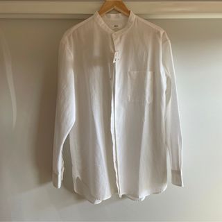 ユニクロ(UNIQLO)のユニクロ　コットンリネン　スタンドカラーシャツ(シャツ)