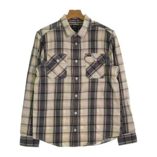 ルーカ(RVCA)のRVCA ルーカ カジュアルシャツ M 白x紺x黄(チェック) 【古着】【中古】(シャツ)