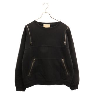 Gucci - GUCCI グッチ 22AW Metamorfosi Sweatshirt タモルフォーシ ジップデザイン クルーネックスウェットトレーナー ブラック 715897 XJEVM