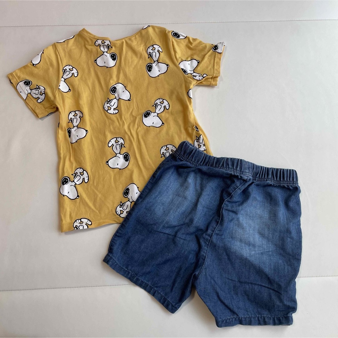 H&M(エイチアンドエム)のエイチアンドエム PEANUTSコラボ セットアップ 半袖Tシャツ 半ズボン キッズ/ベビー/マタニティのキッズ服男の子用(90cm~)(Tシャツ/カットソー)の商品写真