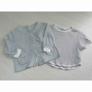 バースデー　Cottoli 80 90 ボーダー　セット(Ｔシャツ)