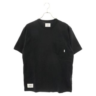 ダブルタップス(W)taps)のWTAPS ダブルタップス 21SS SILENCER SS COPO TEE サイレンサー バックロゴ刺繍 胸ポケット クルーネック半袖Tシャツ ブラック 211ATDT-CSM36(Tシャツ/カットソー(半袖/袖なし))