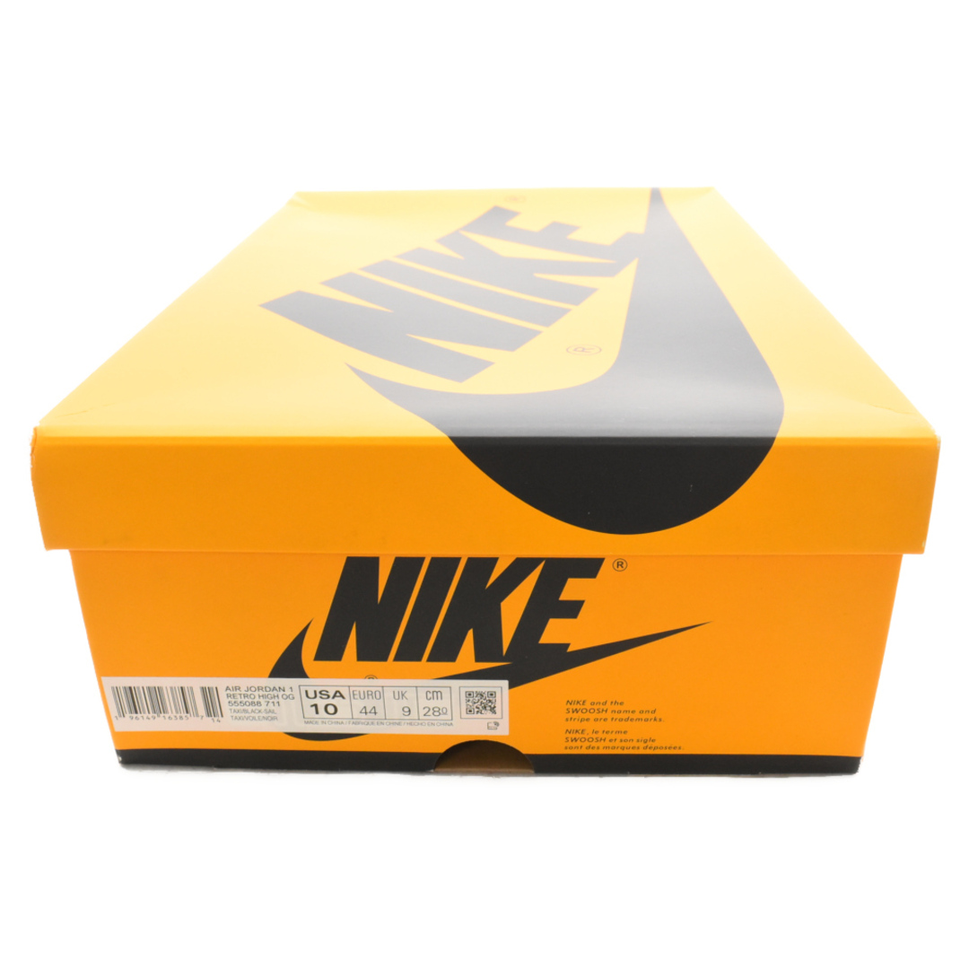 NIKE(ナイキ)のNIKE ナイキ AIR JORDAN 1 HIGH OG Taxi 555088-711 エアジョーダン 1 タクシー ハイカットスニーカー イエロー/ブラック US10/28.0cm メンズの靴/シューズ(スニーカー)の商品写真