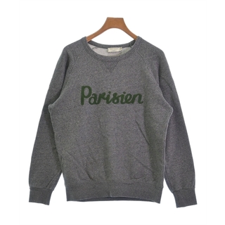 MAISON KITSUNE メゾンキツネ スウェット M グレーx緑 【古着】【中古】(スウェット)