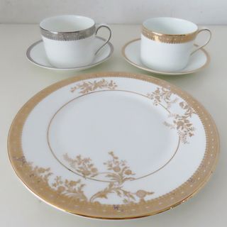 ウェッジウッド(WEDGWOOD)のM04 WEDGWOOD ウェッジウッド カップ＆ソーサー 2客セット プレート 1枚 まとめ VERA WANG(食器)