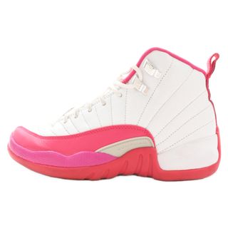 ナイキ(NIKE)のNIKE ナイキ GS Air Jordan 12 Retro Dynamic Pink 510815-109 GS エアジョーダン 12 レトロ ダイナミック ピンク ハイカットスニーカー ホワイト/ピンク  23.5cm(スニーカー)