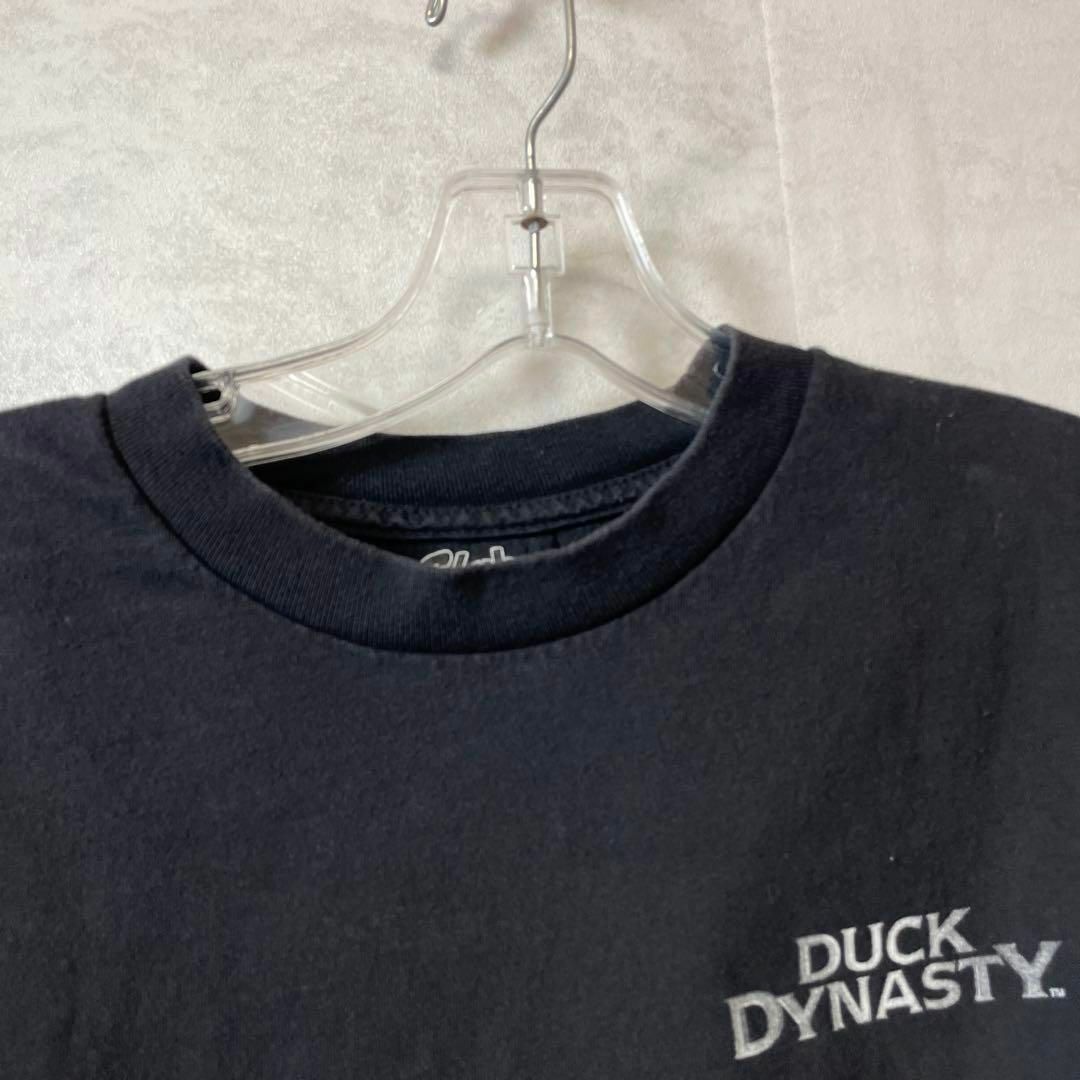 ダックダイナスティ　両面ロゴ　半袖Ｔシャツ　サイズＭ　メンズ古着　黒ブラック メンズのトップス(Tシャツ/カットソー(半袖/袖なし))の商品写真