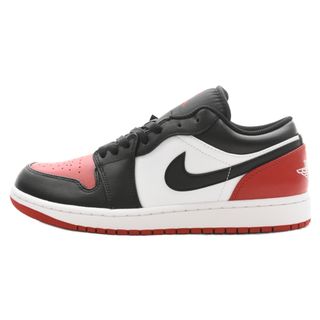 ナイキ(NIKE)のNIKE ナイキ Air Jordan 1 Low Bred Toe エアジョーダン1 ロー ブレッドトゥ ローカットスニーカー 553558‐161 レッド/ブラック US9.5/27.5cm(スニーカー)