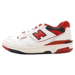 ニューバランス(New Balance)のNew Balance ニューバランス BB550SE1 ロゴ レザー ローカットスニーカー ホワイト/レッド US10(スニーカー)