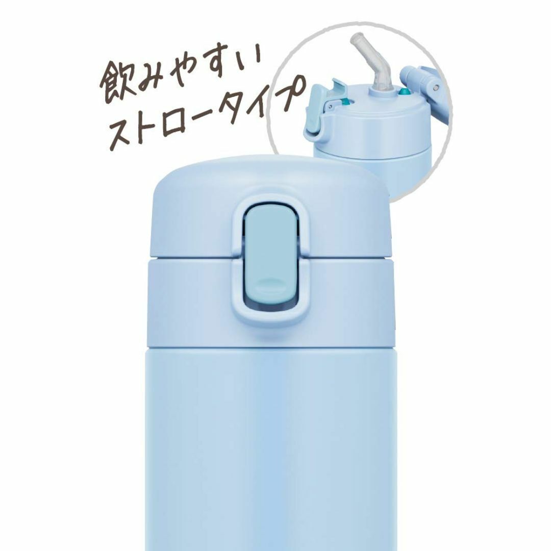 【色: ライトブルー】サーモス 水筒 真空断熱ストローボトル 350ml ライト インテリア/住まい/日用品のキッチン/食器(弁当用品)の商品写真