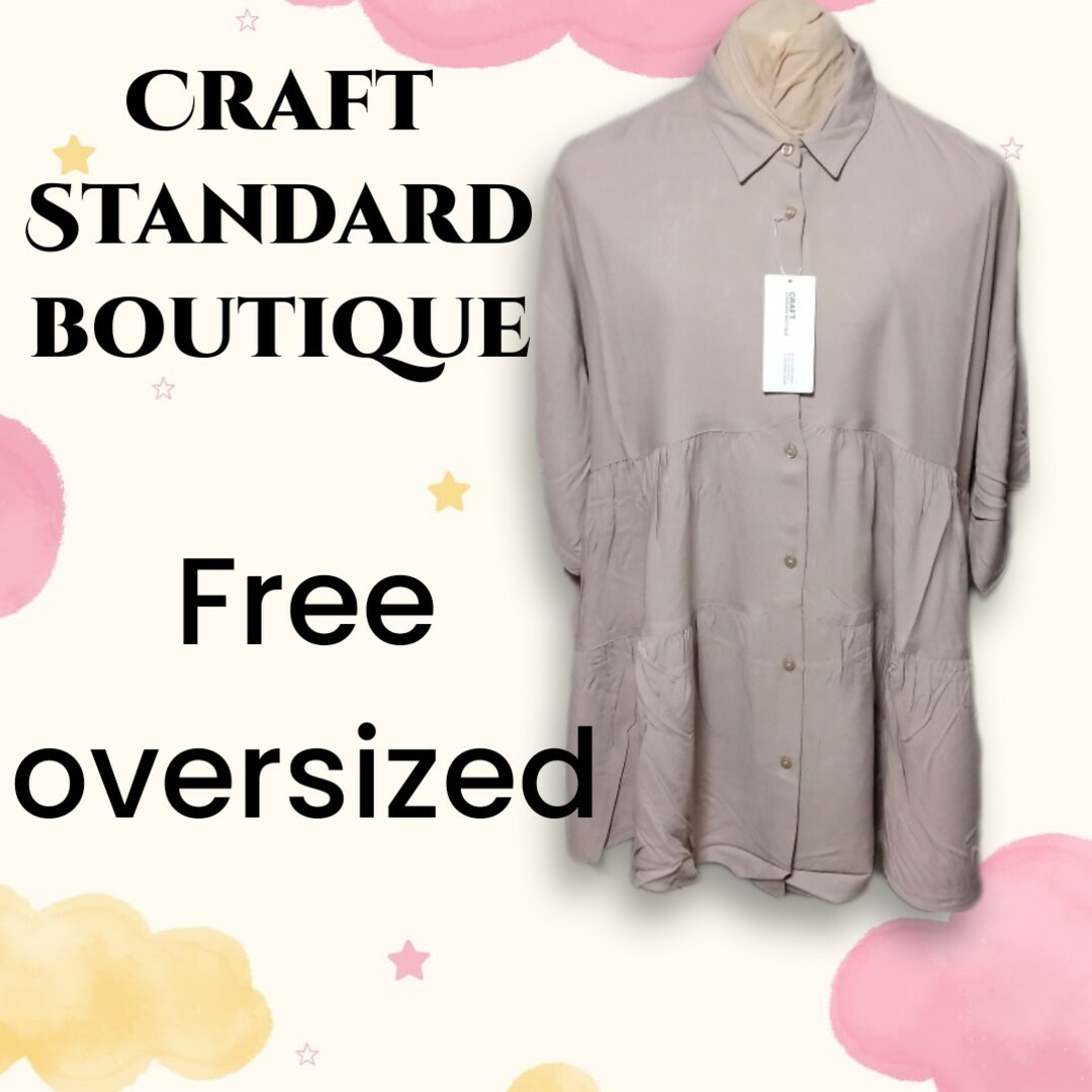 CRAFT STANDARD BOUTIQUE(クラフトスタンダードブティック)の6日クラフトスタンダートブティックティアードチュニックフリー新タグオーバーサイズ レディースのトップス(チュニック)の商品写真