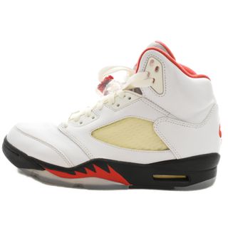 ナイキ(NIKE)のNIKE ナイキ AIR JORDAN5 RETRO FIRE RED エアジョーダン5 レトロ ハイカットスニーカー ファイアレッド ホワイト/レッド US9/27cm DA1911-102(スニーカー)