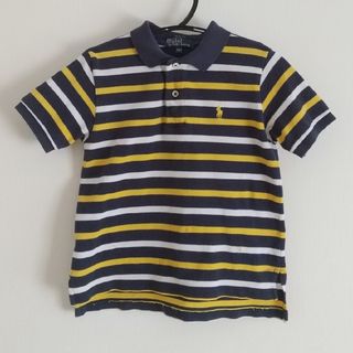 ポロラルフローレン(POLO RALPH LAUREN)の訳あり品★ポロ・ラルフローレン　ポロシャツ黄紺ボーダー　100(Tシャツ/カットソー)