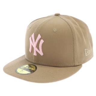 ニューエラー(NEW ERA)のNEW ERA ニューエラ 59FIFTY MLB ヤンキース ベースボールキャップ ブ帽子 ブラウン/ピンク(キャップ)