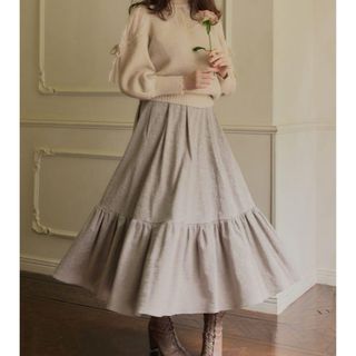 ハーリップトゥ(Her lip to)のher lip to Floral Jacquard Volume Skirt(ロングスカート)