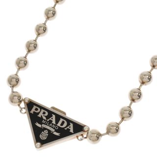 プラダ(PRADA)のPRADA プラダ スマルト ジュエリー ボールネックレス シルバー/ブラック(ネックレス)