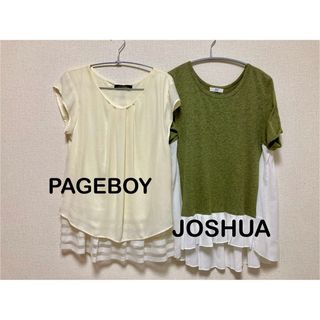 ページボーイ(PAGEBOY)のPAGEBOY Joshuaブラウス　シフォン　レース　カットソー(シャツ/ブラウス(半袖/袖なし))